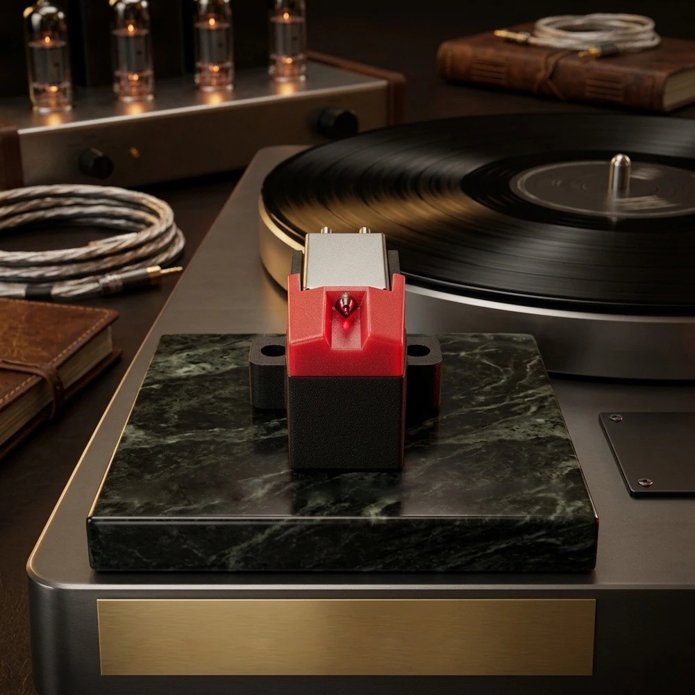 Cartridge for stylus Replacement for Turntable For LP Players Featuring Rubine Gemstone Tip and Aluminum Cantilever