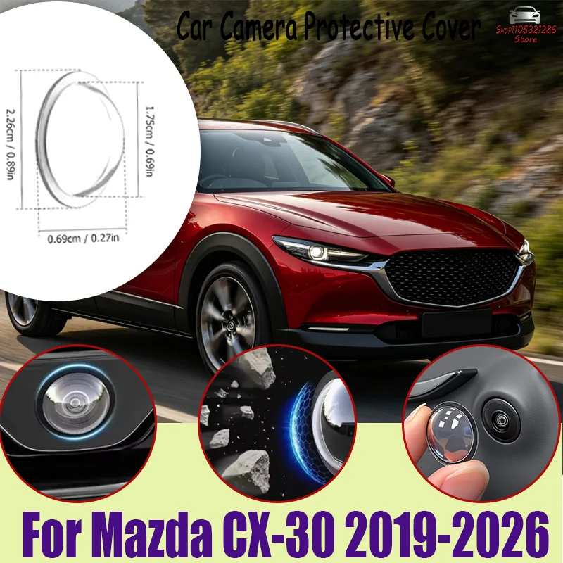 

360 Reverse Cam Cover For Mazda CX-30 2019-2026 Anti-Scratch HD PC Lens Protector, Waterproof Easy Install Car Accessories