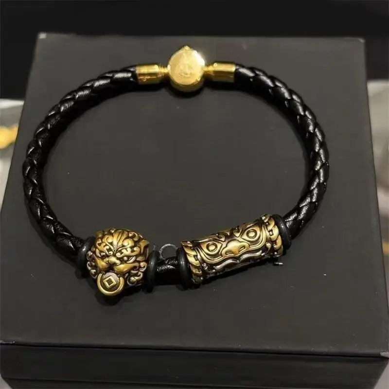 

Браслет из стерлингового серебра 925 пробы, древний мистический браслет Pi Xiu, счастливый шарм, винтажный модный унисекс, духовные украшения, китайский мифический подарок