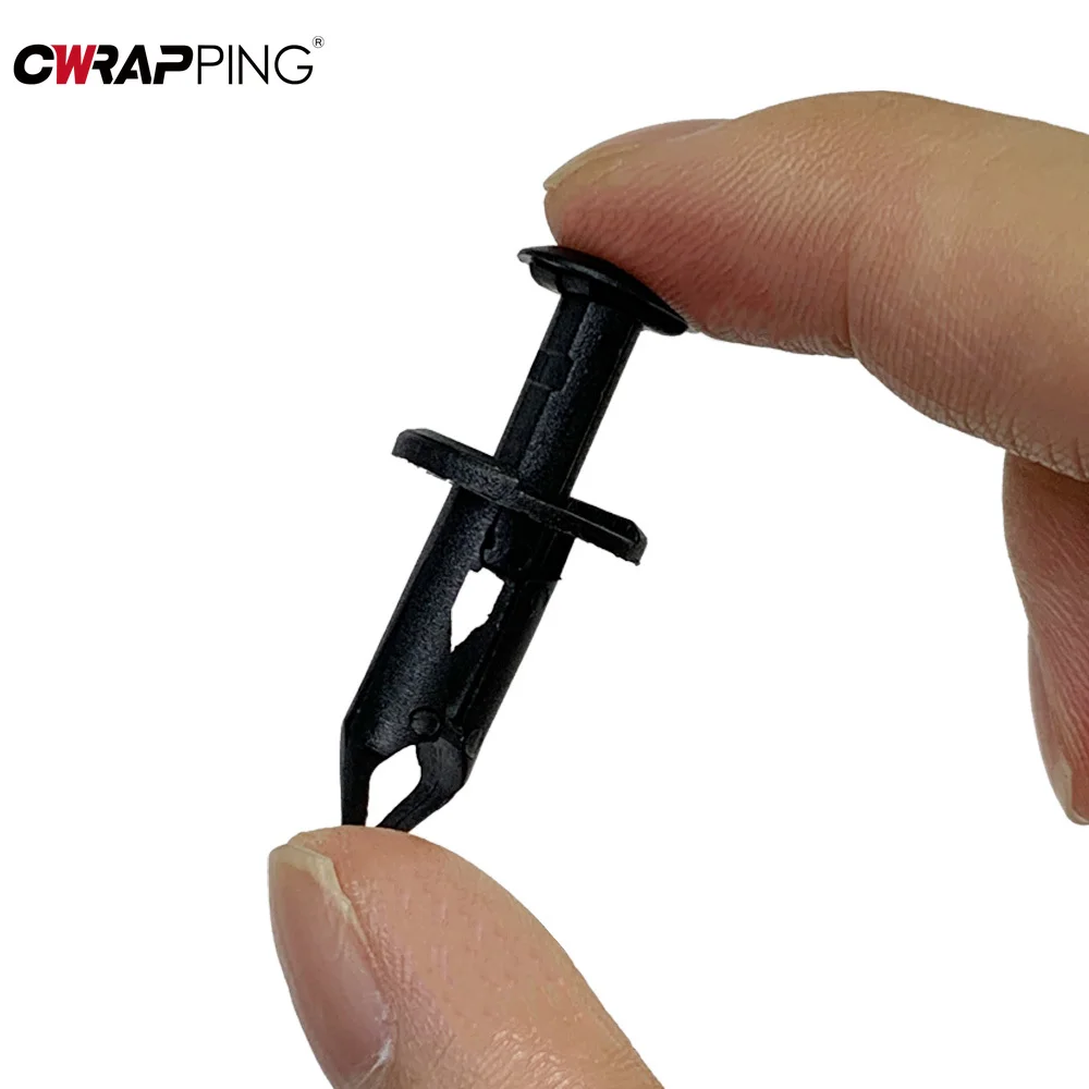 

50pcs Car Fasteners for Auto Door Panel Trunk Bumper Clip 8mm Plastic Hole Nylon Clip Rivet Retainer Car Universal Accessories