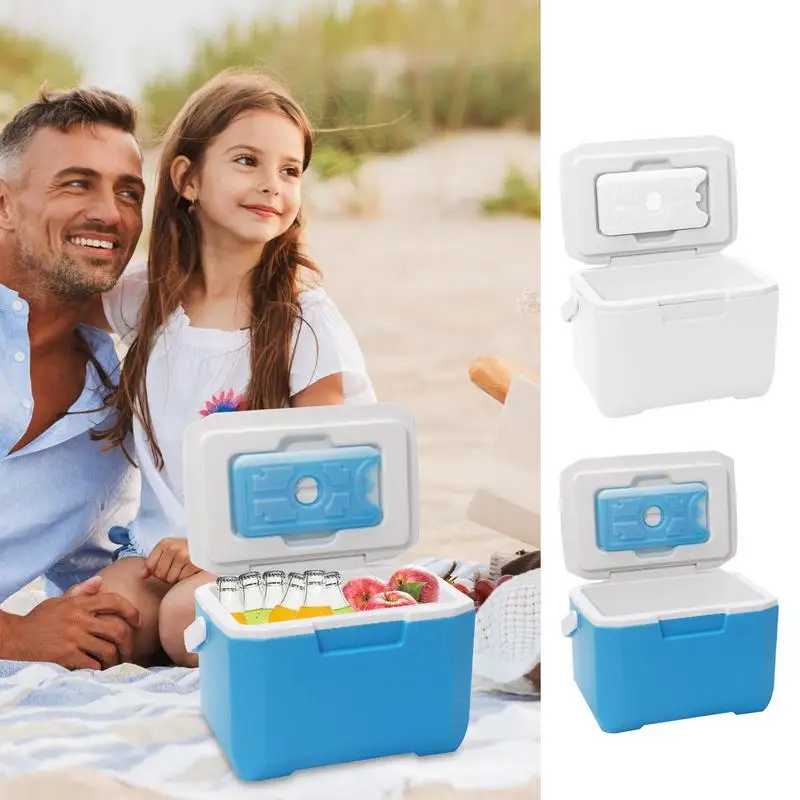 Insulated Portable Cooler Outdoor Cooler Insulated Container With Ice Retention 6L Hard Shell Refrigeration Box For Beach Picnic