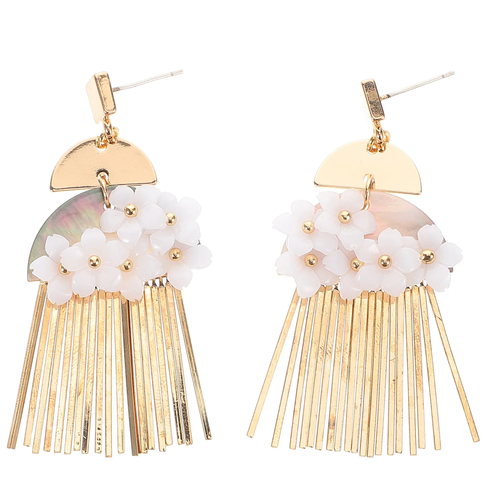 

1Pair Chinese Style Tassel Dangle Earrings Vintage Earrings for Women Elegant Jewelry Ethnic Accessories Summer Fashion