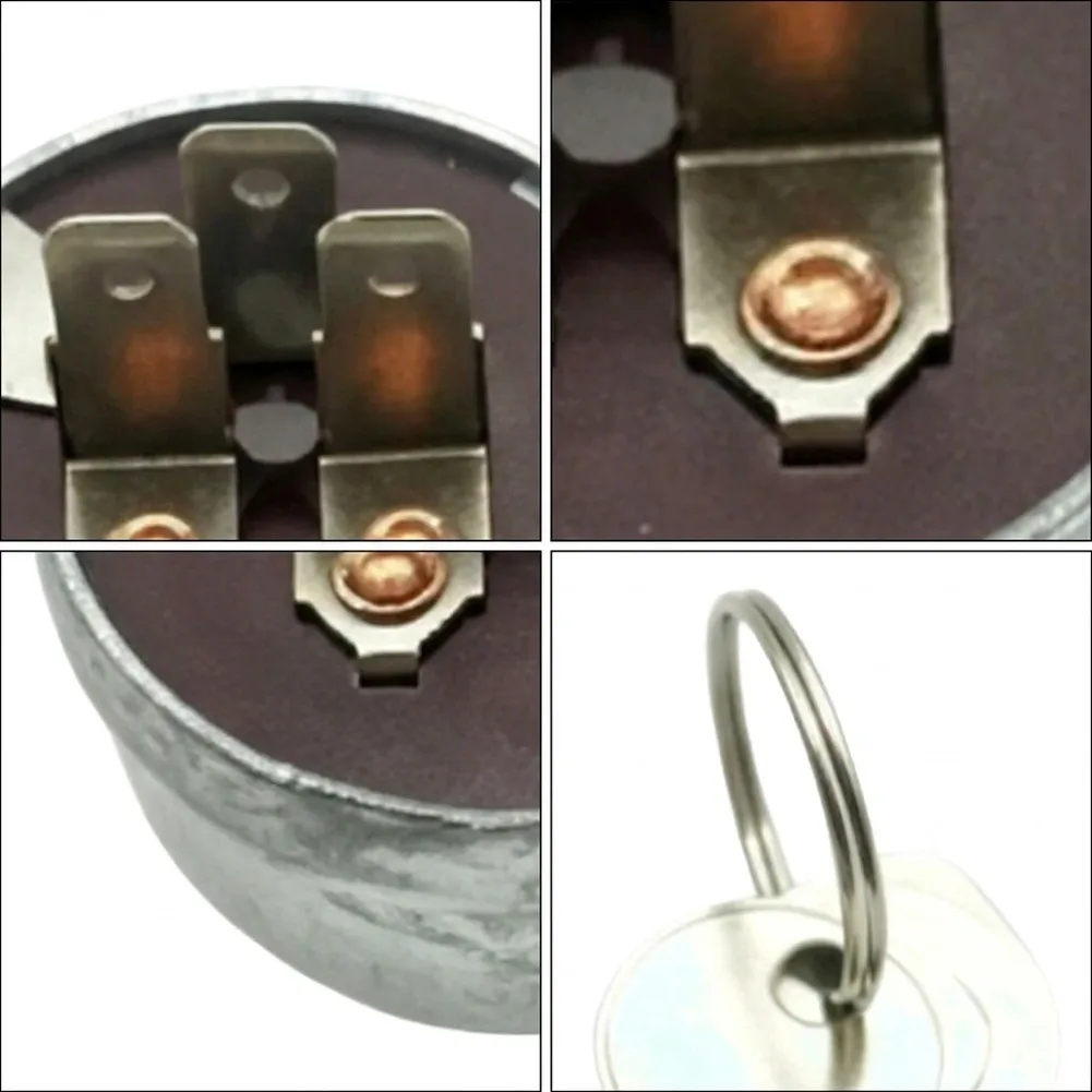 for Lawn For Mower Ignition Switch 430-144 7018816YP 3-Pin Metal Housing 6x4x4cm Silver Optimized for Quick Installation