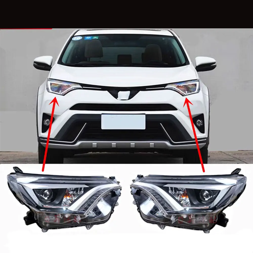 

Headlights 81130-0R110 81170-0R110 For Toyota Rav4 2016 High Type USA LED Headlamp 2Pcs