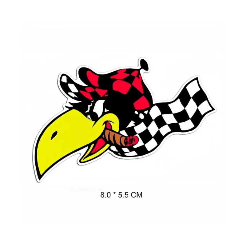 Waterproof Matt Pegatinas Retro Motorcycle Sticker Angry Duck Decorative Decals for Decorating Fuel Tank Helmets Laptops Guitar