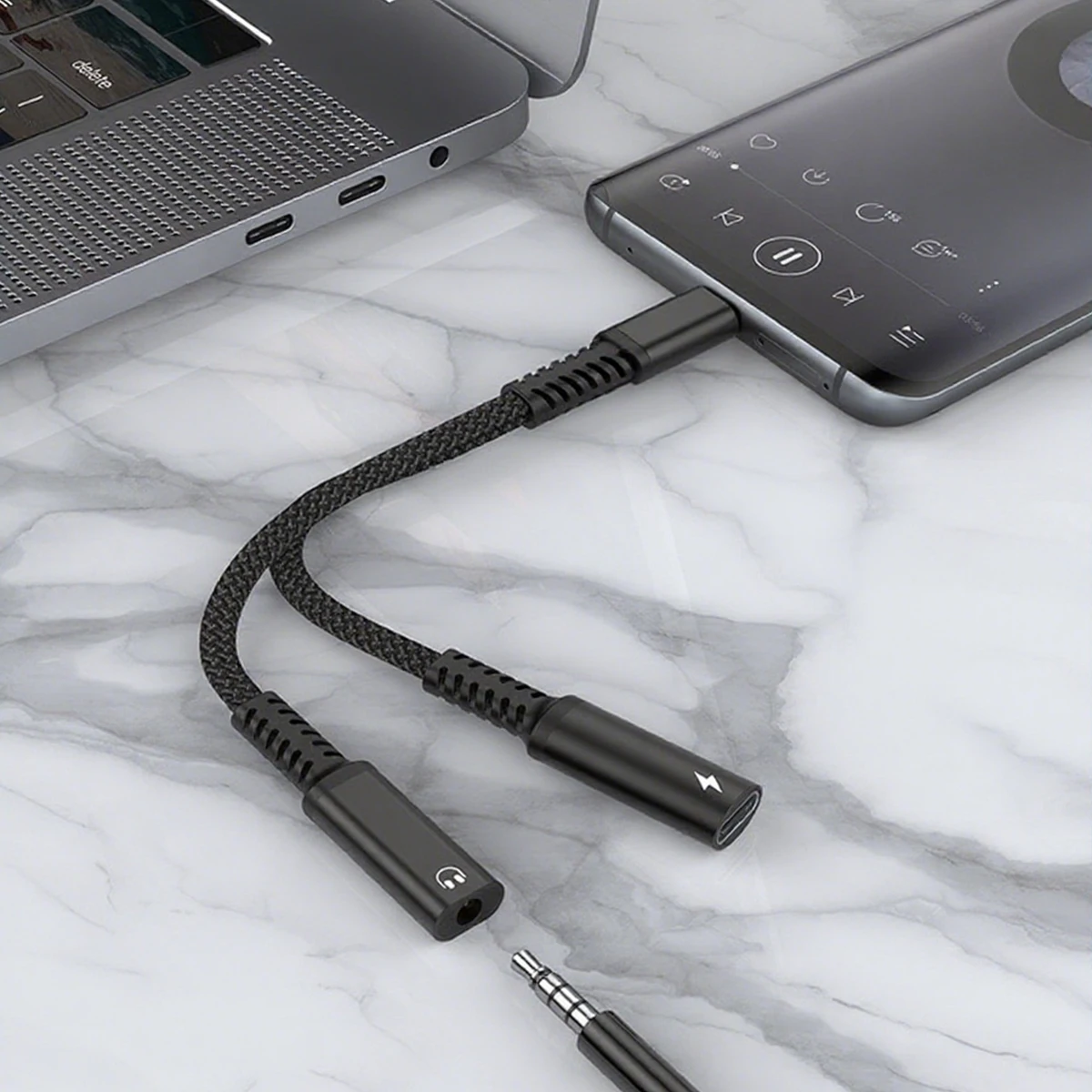 2 IN 1 USB C Splitter ke Dual  - Earphone Splitter Jack ulasan dan harga