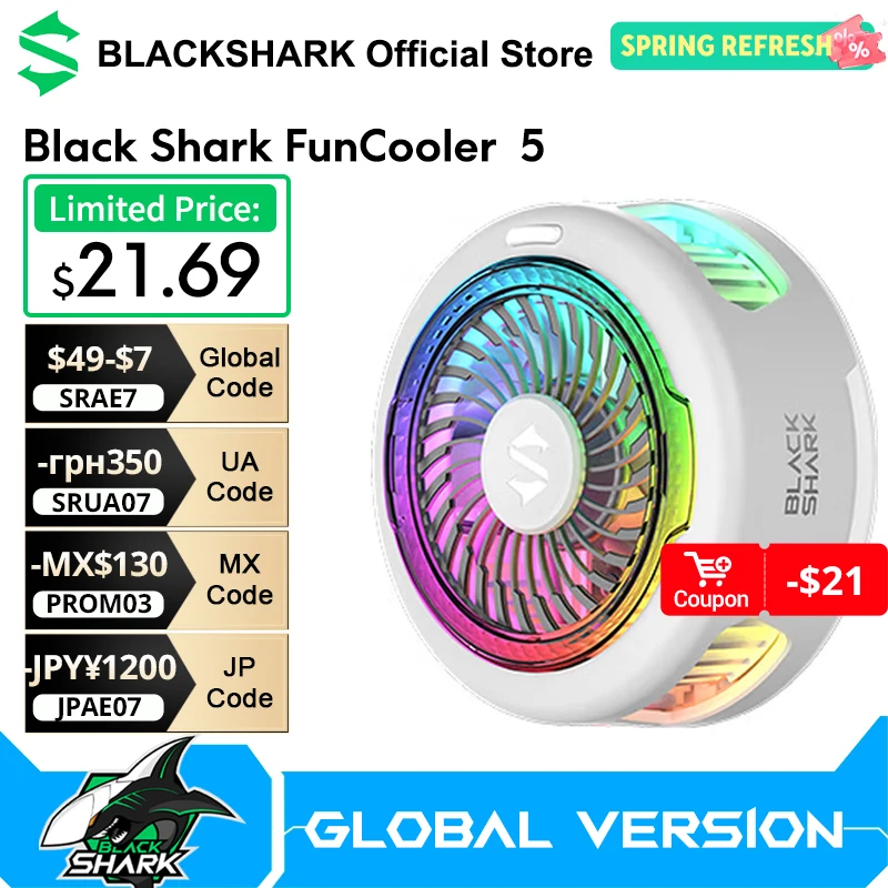 black-shark-funcooler-5-clip-di-raffreddamento-posteriore-per-dissipazione-del-calore-fino-a-35-gradi-℃-ventilatore-a-7-pale-con-riduzione-della-temperatura-e-tec-da-20w-ad-alta-potenza