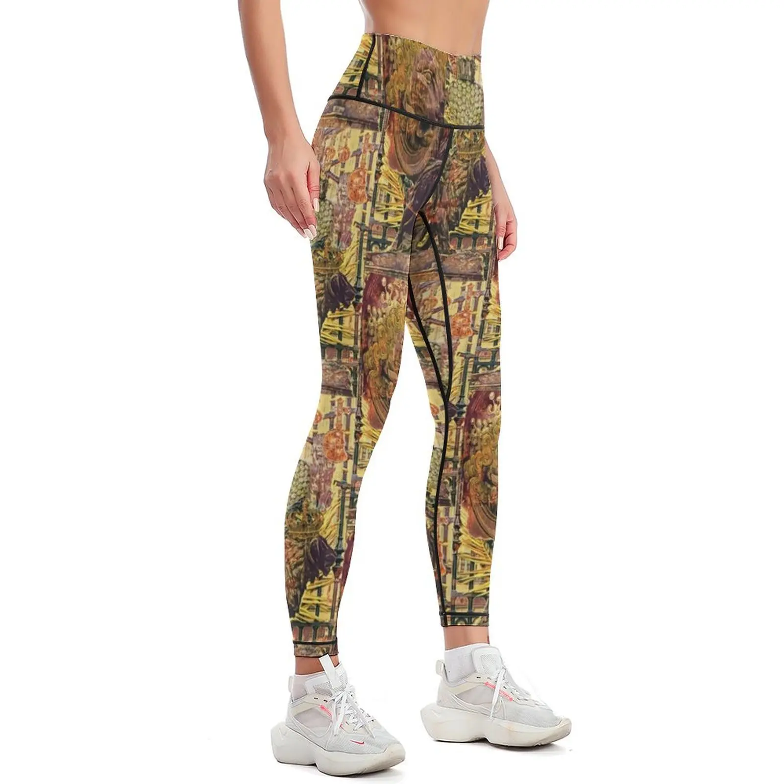 Ediemagic Leo Leggings fitness set gym sport set Womens Leggings