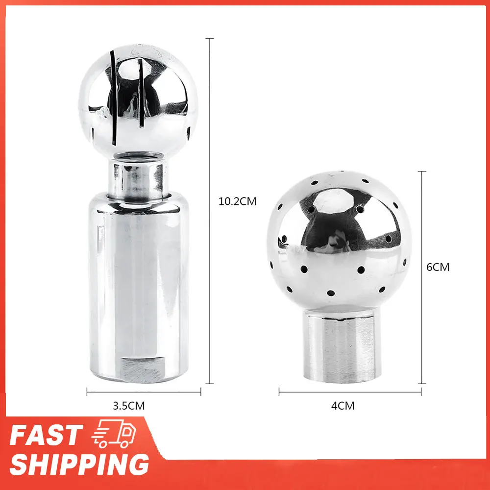 

Sanitary Fix/Rotary Spray Ball Cleaning Ball Cleaning Head Cleaning Spray Ball G1/2 Thread Female Stainless Steel Tools