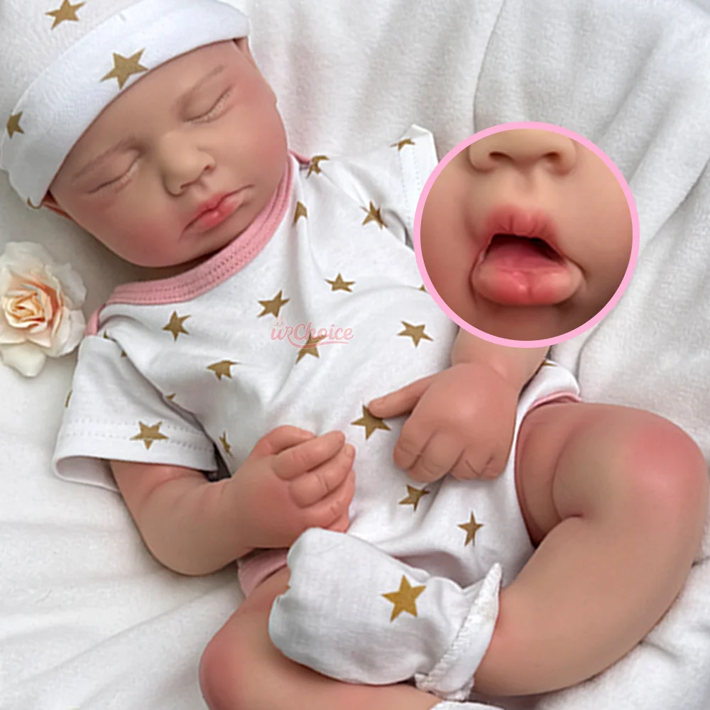 Peluche 20 "realistiche bambole rinate in silicone dipinto a mano morbido bambino Loulou Muñeca per le vacanze regalo collezionisti bambola appassionato