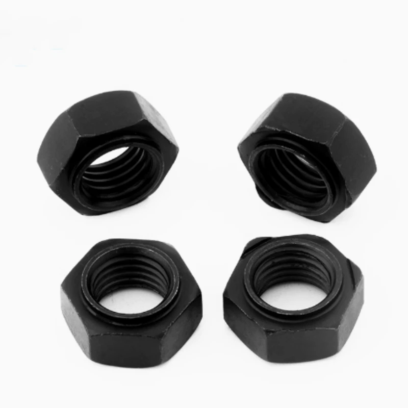 10-100PCS M4 M5 M6 M8 M10 M12 M16 Grade 8.8 High-strength Hexagonal Welding Nut Quenched Black Pressure Welding Nut