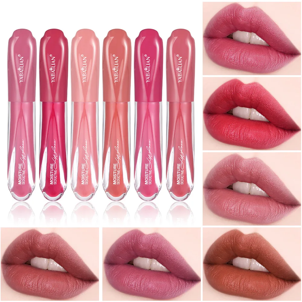 6Pcs/lot Matte Velvet Luquid Lip Stick Moisturizing Longlasting Waterproof Lip Gloss Women Lips Makeup Wholesale