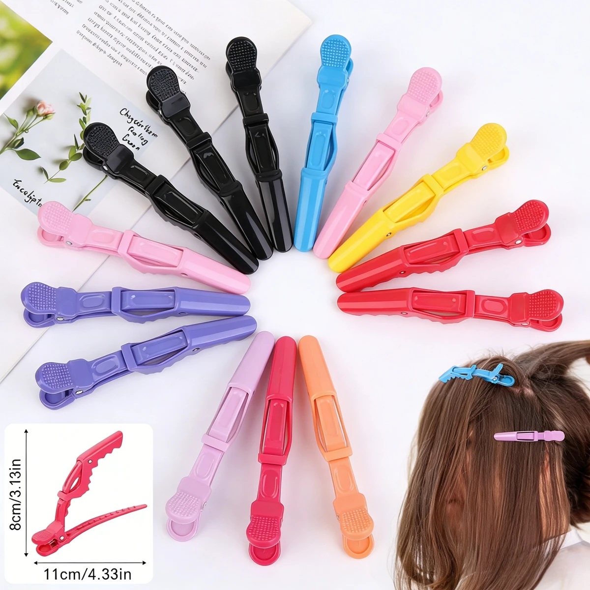 

Заколка для волос с плоским верхом для женщин, инструмент для придания объема у корней волос, невидимая заколка-уточка для челки