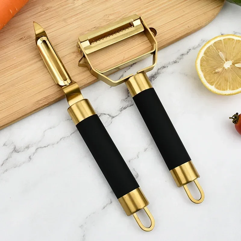 Stainless Steel Apple Peeler Household Golden Potato Carrot Grater Manual Melon Planer with Hanging Hole Kitchen Vegetable Tools