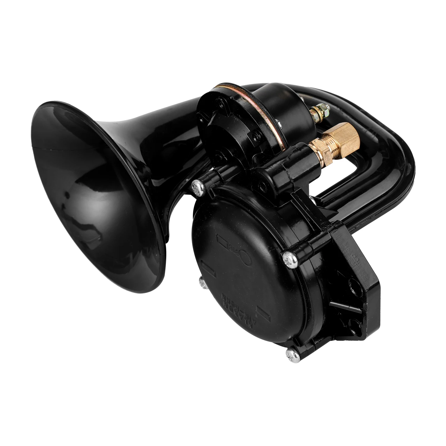 

135db Loud Air Horn Truck 135db Loud Air Horn 12/24V SuperLoud Trumpet Air Horn with Electric Valve Flat for Auto Vehicle Trucks