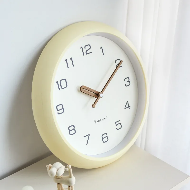 Modern Minimalist Creamy Style Wall Clocks Top Brand Luxury MJK 12 inch Wall Clock Fashion Silent Simple Living Room Wall Decor