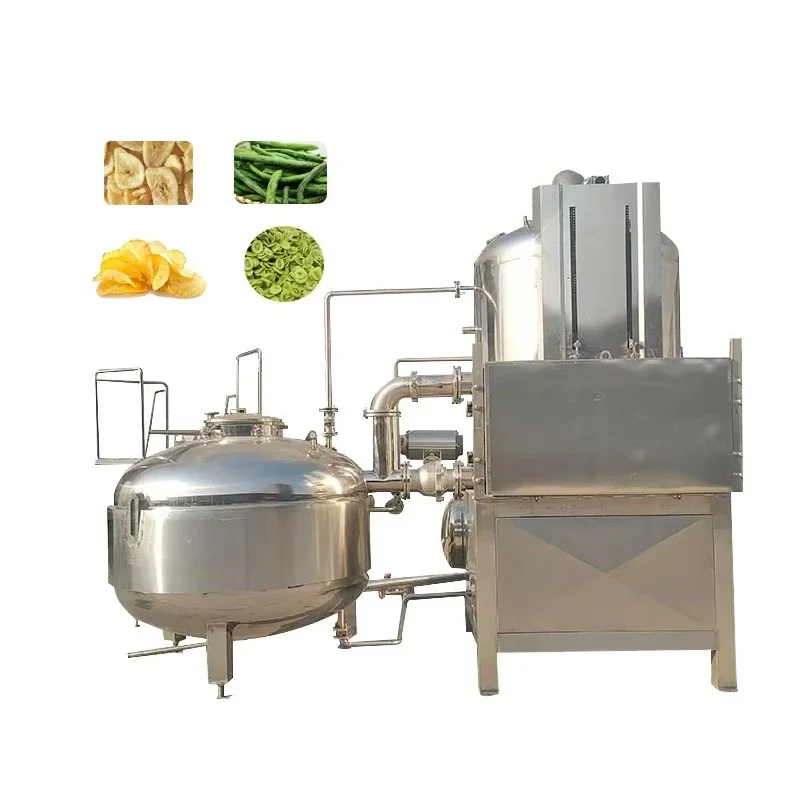 FOODLINE Food Exhibition Vacuum Frying Machine Balanced Oil Circulation Fast Deoiling Snack Processing Unit