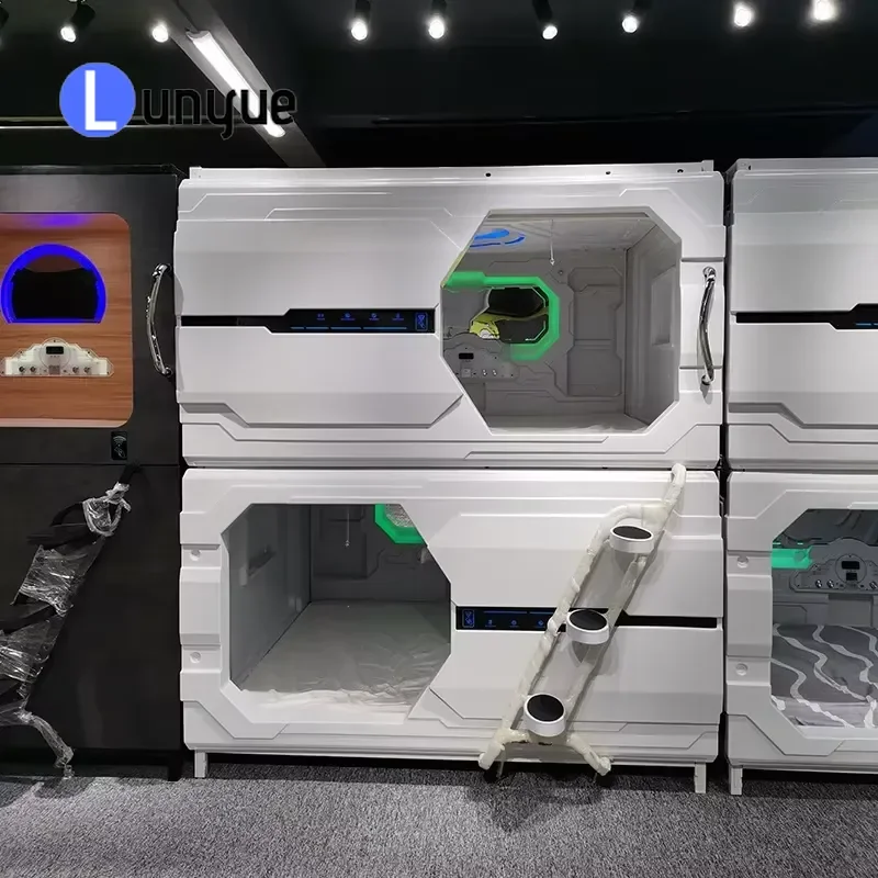 Custom Japanese Space Capsule Sleeping Pod Hotel Bunk Bed Sleep Box Compact Design for Home Hotel Dormitory Space Saving