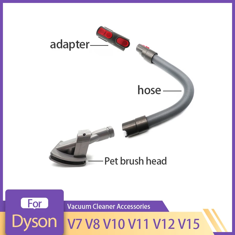 Pet Brush Hose Adapter For Dyson V7 V8 V10 V11 V12 V15 Handheld Vacuum Cleaner Dog Cat Shaver Reject Animal Hair Accessories