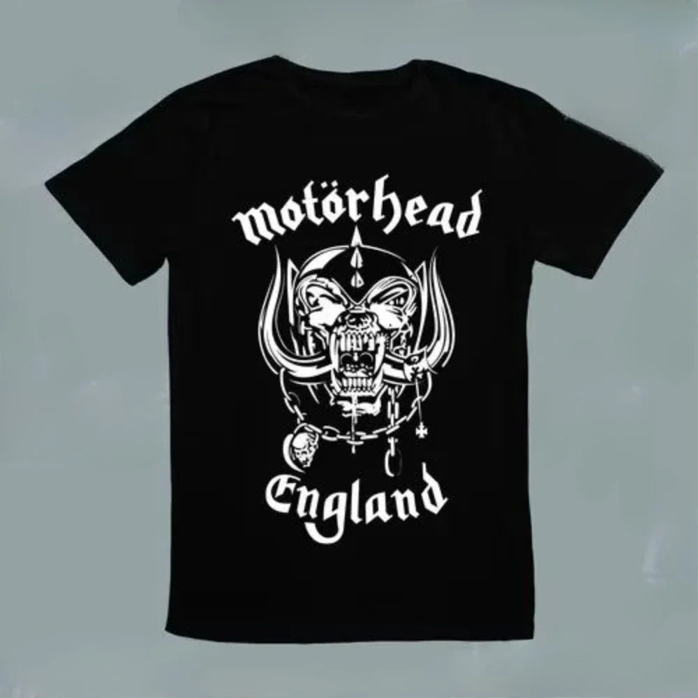 Cotton Short-sleeved shirt Comfortable Casual MOTORHEAD Lemmy British Heavy Metal Rock Artist Band Men's T-shirt Sports shirt