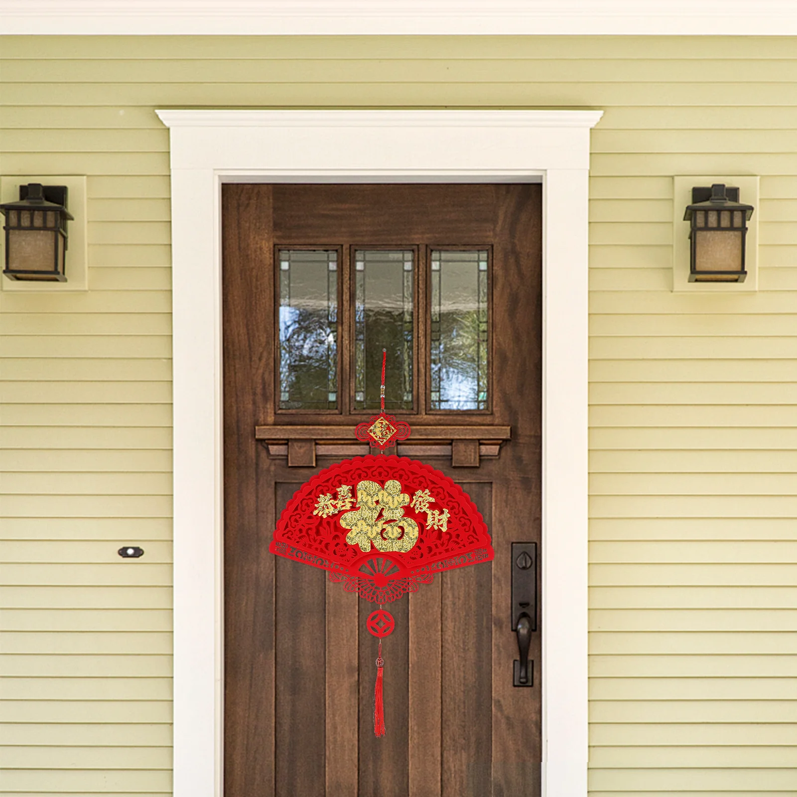 

1Pcs Chinese New Year Pendant Blessing Hanging Decor Spring Festival Decorative Lucky Ornament Spring Festival Pendant