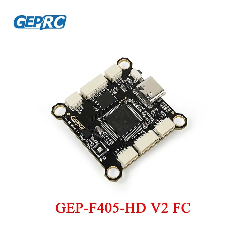 

GEPRC GEP-F405-HD V2 STM32F405 Контроллер полета Type-C USB 3-6S LiPo 5-9V BEC 7,7g для FPV Квадрокоптер для фристайла DIY Запчасти