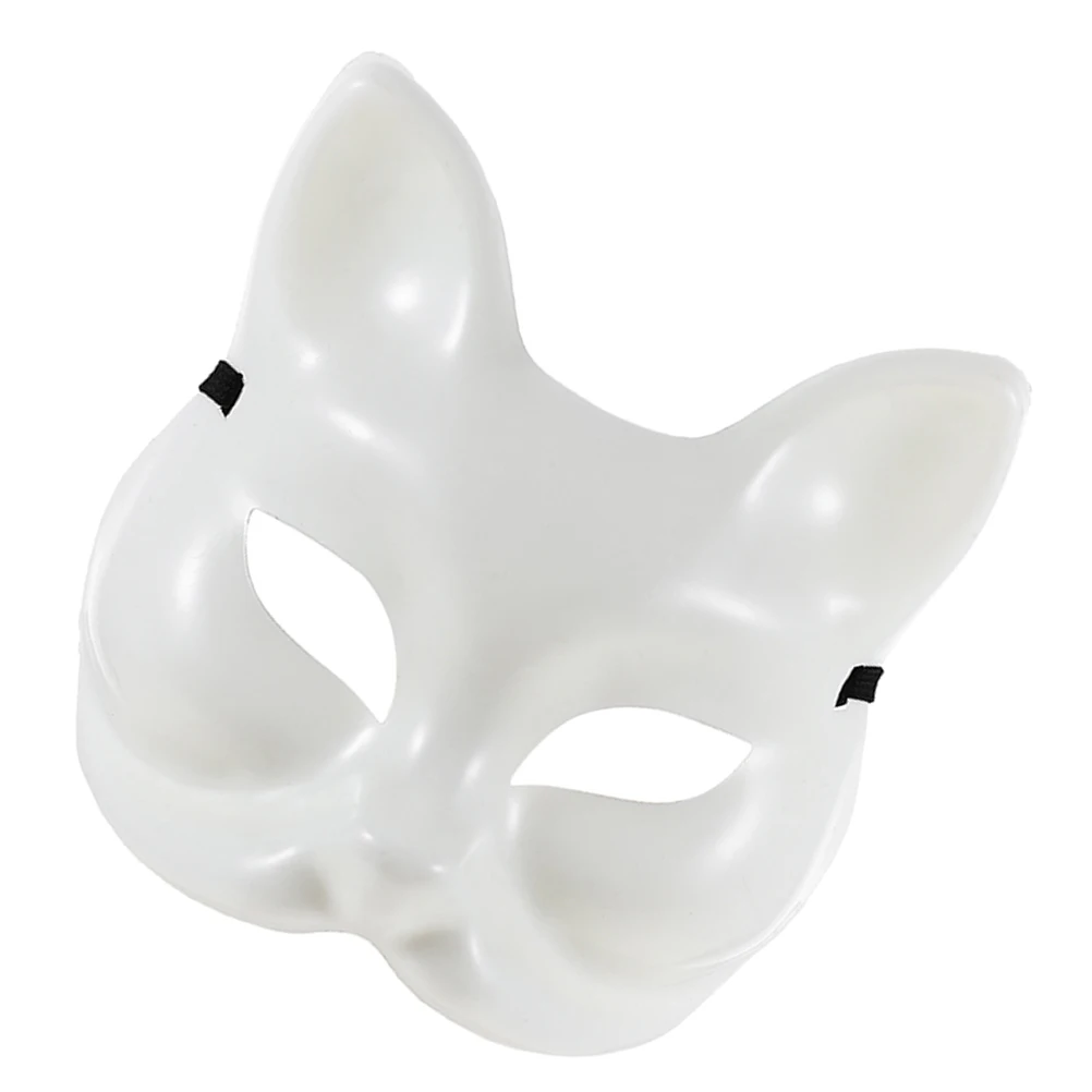 

Doodle Fox Mask Blank Cat Paint Animal Masks Craft Half Facemasks Plastic Diy Lightweight Comfortable Masquerade Balls Halloween