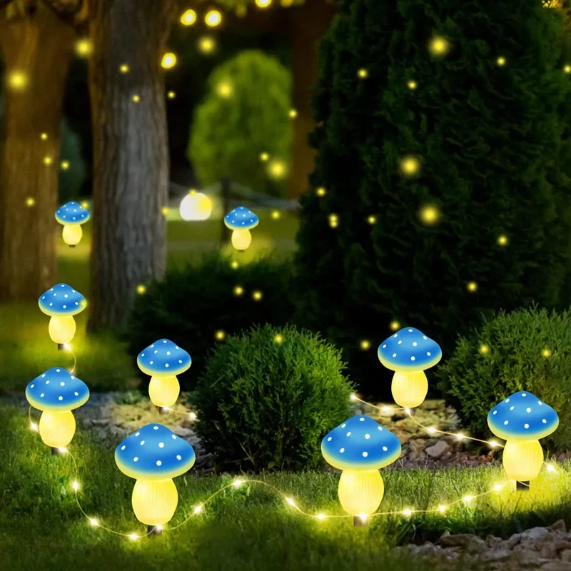 

Solar Mushroom Light Garden Night Lamp Outdoor Decor 8 Modes Waterproof Mushroom Lamp Garden Balcony Layout Lawn Waterproof