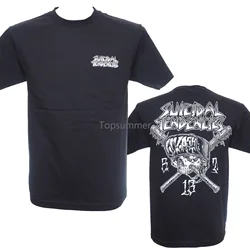 Camiseta Casual de Algodão Masculina, Tendências Suicidas, Colaboração Metalmulisha, Camiseta Masculina, Nova Chegada, S, M, L, XL, 2XL