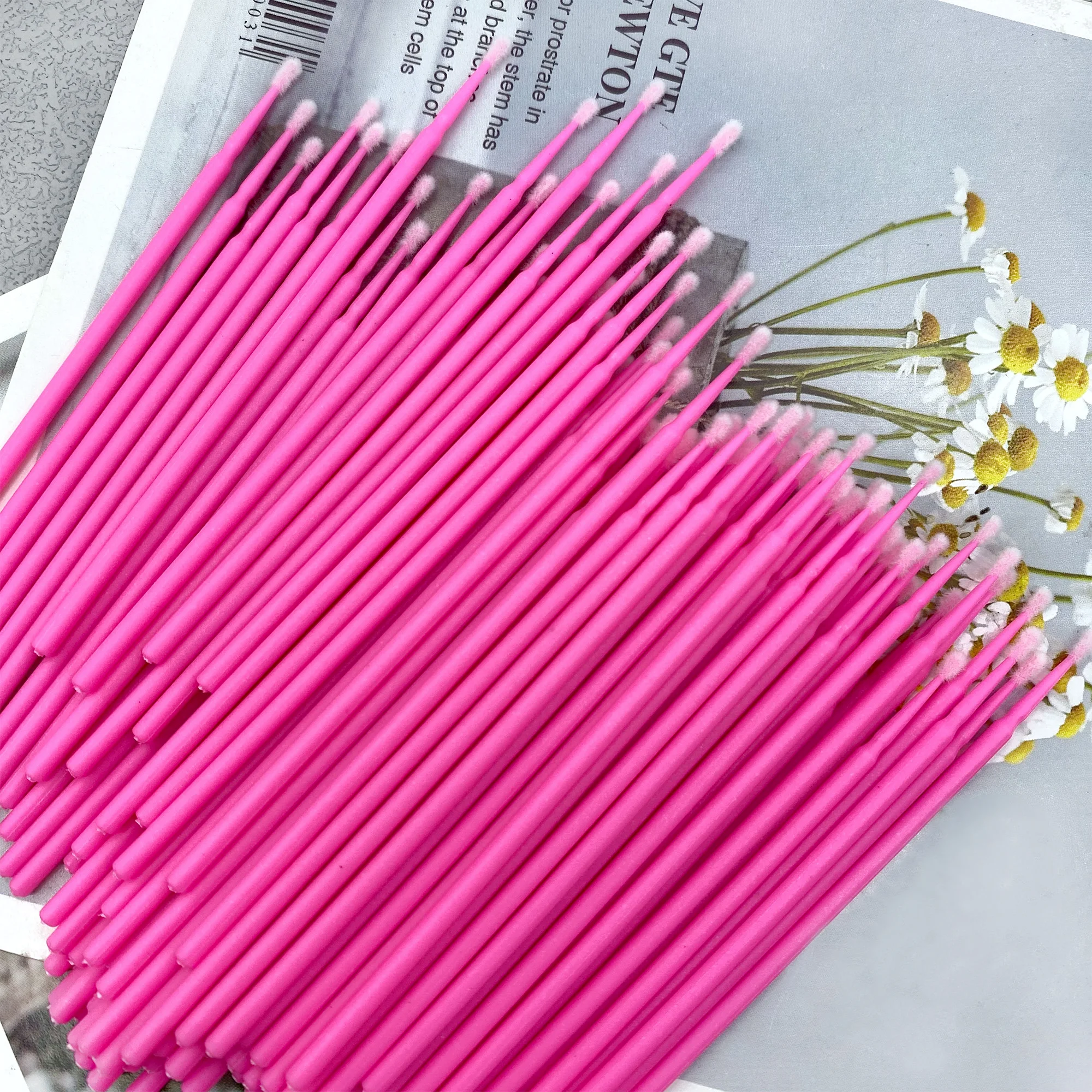 1000 pcs/lot Extension de cils tampons de nettoyage cils ascenseur dissolvant de colle applicateurs Microblade maquillage Micro brosses outil