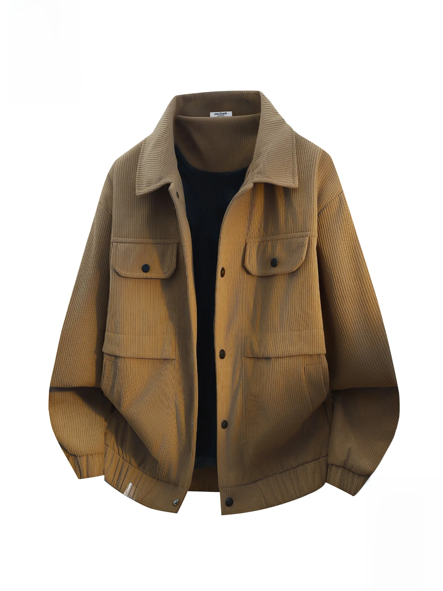 

Мужская повседневная рабочая куртка Paul Frank свободного кроя, новая весенняя модель, с отложным воротником, для отдыха, из прочного полиэфирного волокна