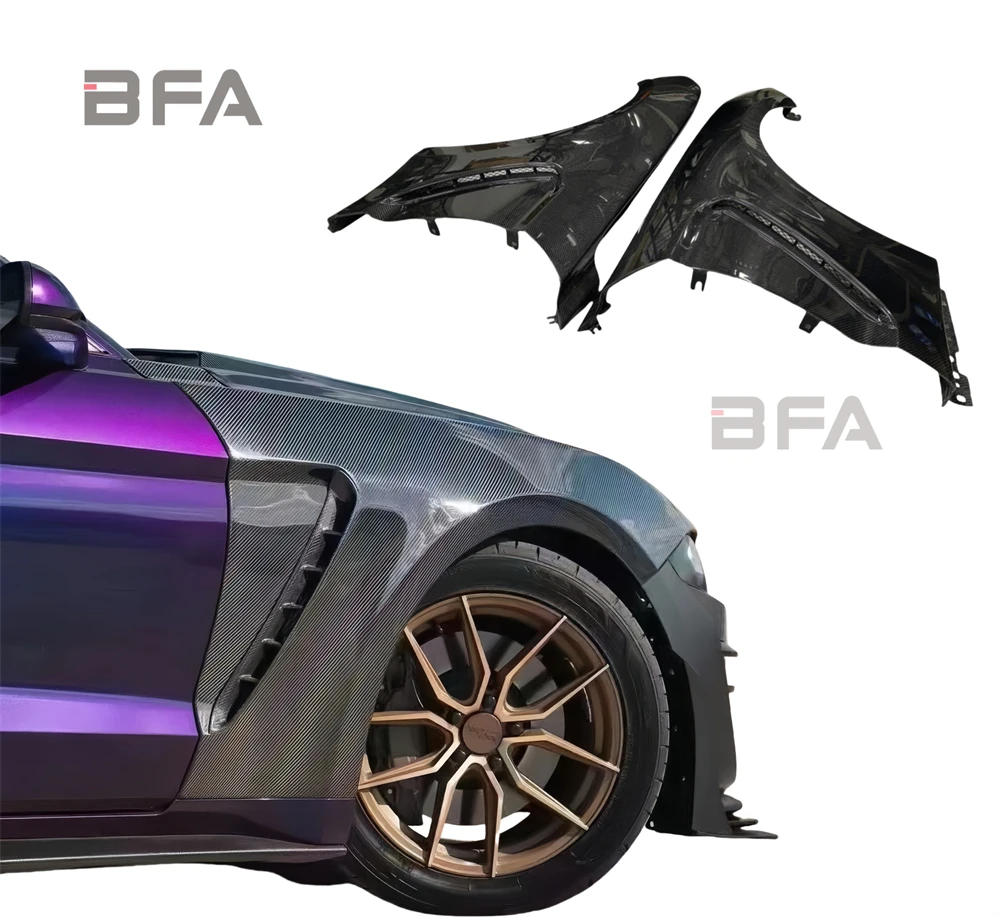 

For the 2018-2022 Ford Mustang Upgrade Modified Carbon Fiber Fender GT350-style Front Fender Vent Body Kit
