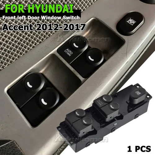 Botón de interruptor de Control de ventanilla principal eléctrica delantera izquierda para coche 93570-1R101 para Hyundai 2013-2017 Accent Solaris 935701R101