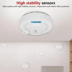 Independent CO Alarm Sensor Carbon Monoxide Alarm Detector High Sensitive Warning LCD Display CO Alarm With UL2034