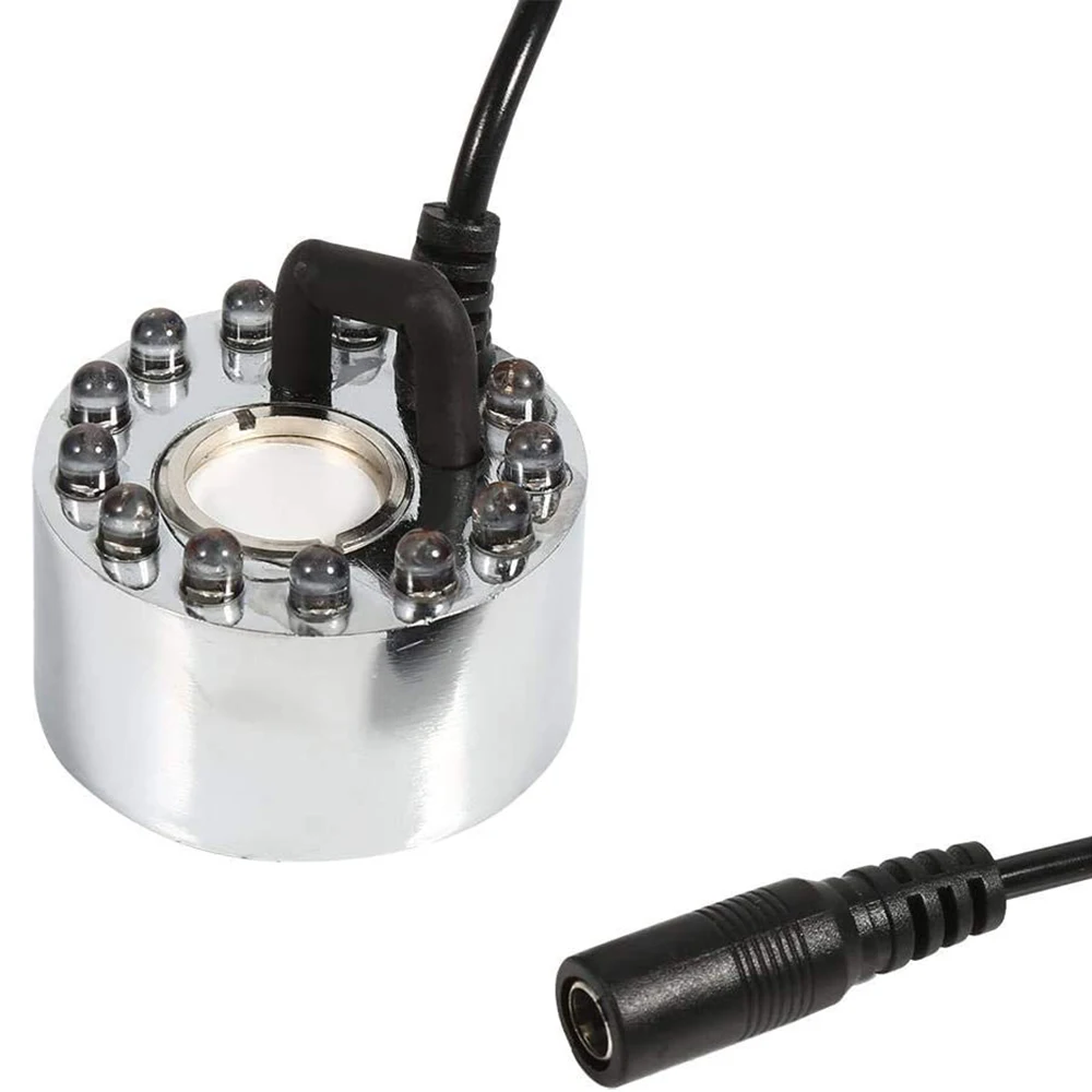 Mini brumisateur pour Halloween et Noël, 12 LED, brumisateur, fontaine à eau, machine à brouillard pour sécuritaires, atomiseur, humidificateur d'air