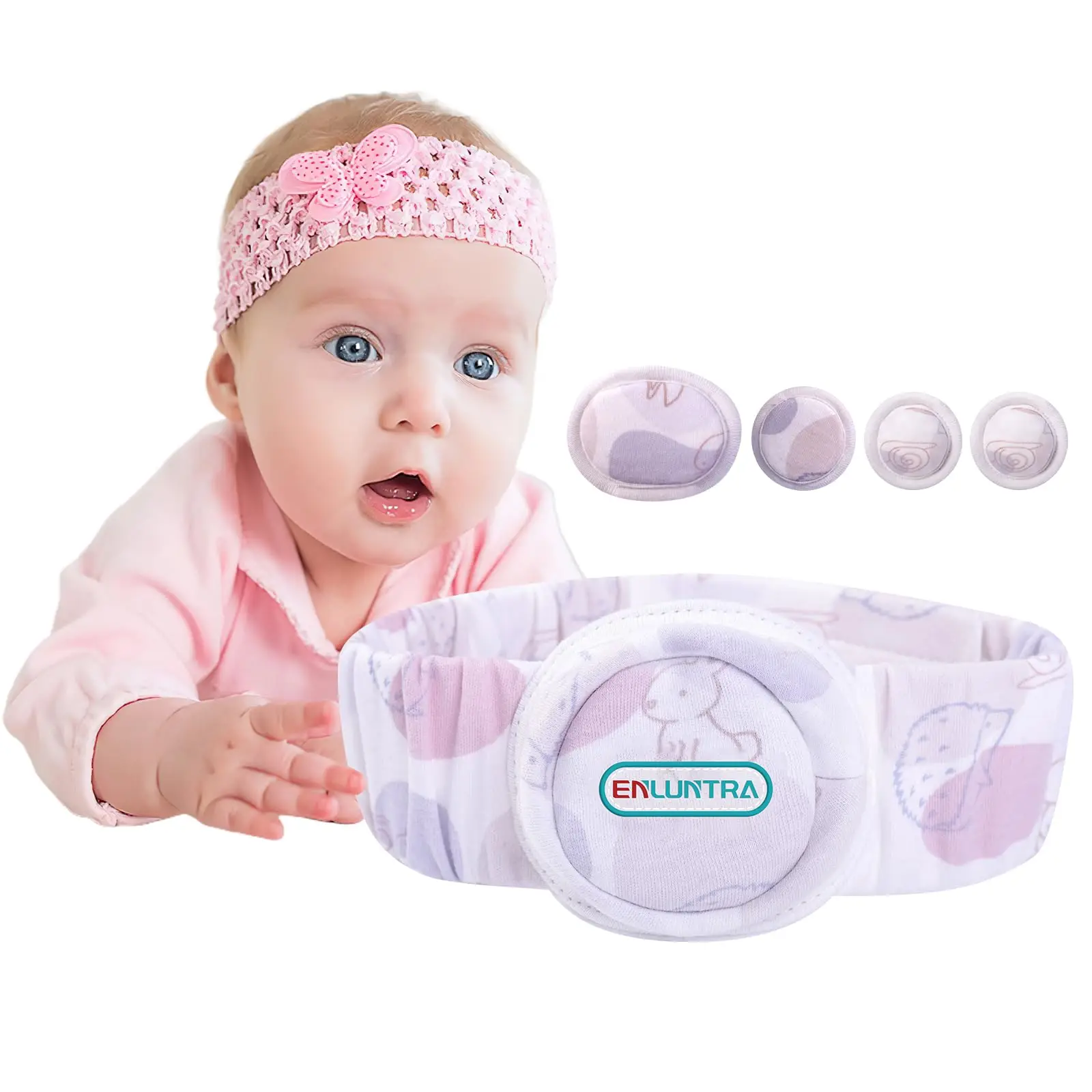 

Hernia Belt for Baby Umbilical Hernia Belt with Convex Covered Compression Pads Breathable Baby Belly Band Adjustable (PURPLE-S)