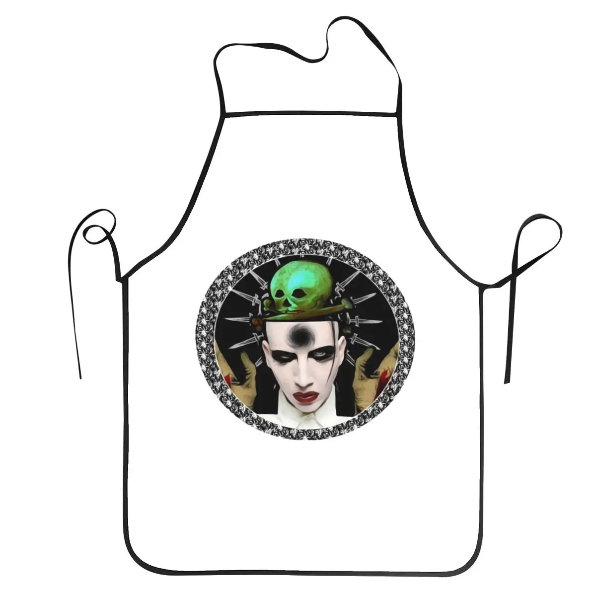 Marilyn Manson Apron Chef Cooking Tablier Waterproof Bib Kitchen Cleaning Pinafore for Women Men Painting