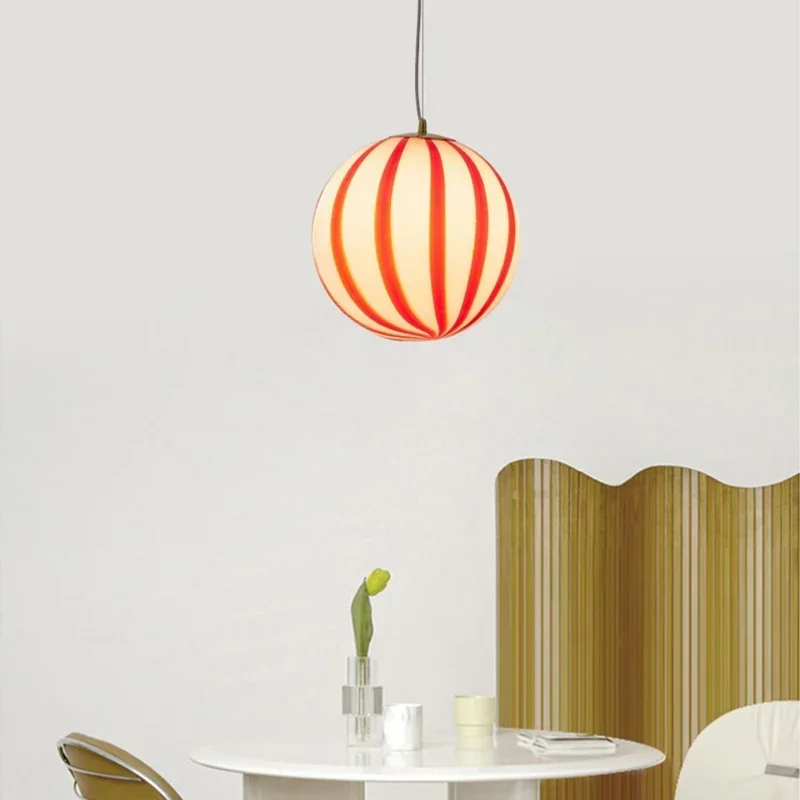 

Creative White Orange Glass Pendant Light 20/30cm Parlor Dining Room Bedroom Hanging Lamp E27 Bulb Dropshipping