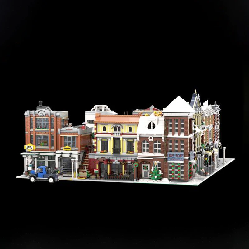 MOC-167201 City Street View 8in1 Modular Alternative Builds 2023 Building Block Assembly Model Brick Toy Children\'s Gifts