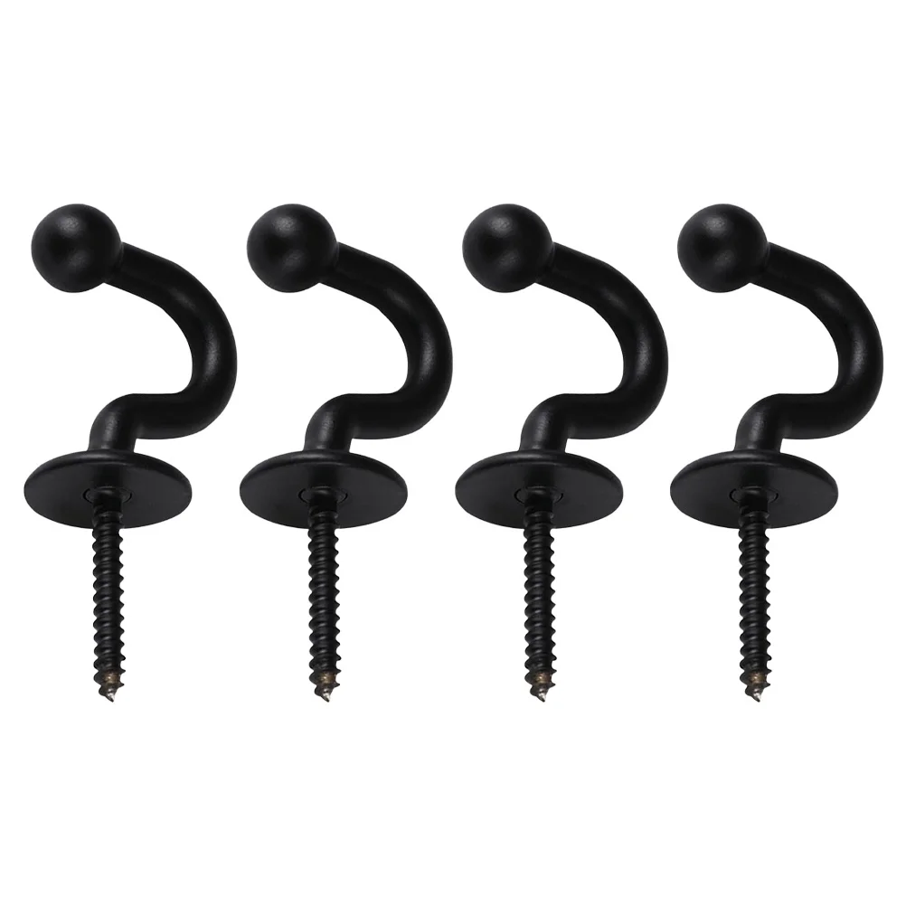 

4pcs Wall Hooks For Curtains Zinc Alloy Hanging Hooks Metal Hanger Bathroom Coat Hook Decorative Home Accessories