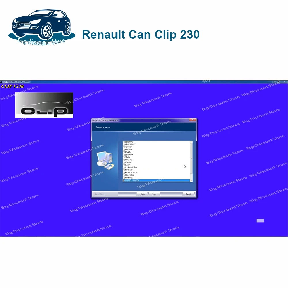 Software 2024 Newest Can Clip Rena-ult Full chip 230 For Renault OBD2 Diagnostic Pin Extractor Can Clip V230 from1998-2023