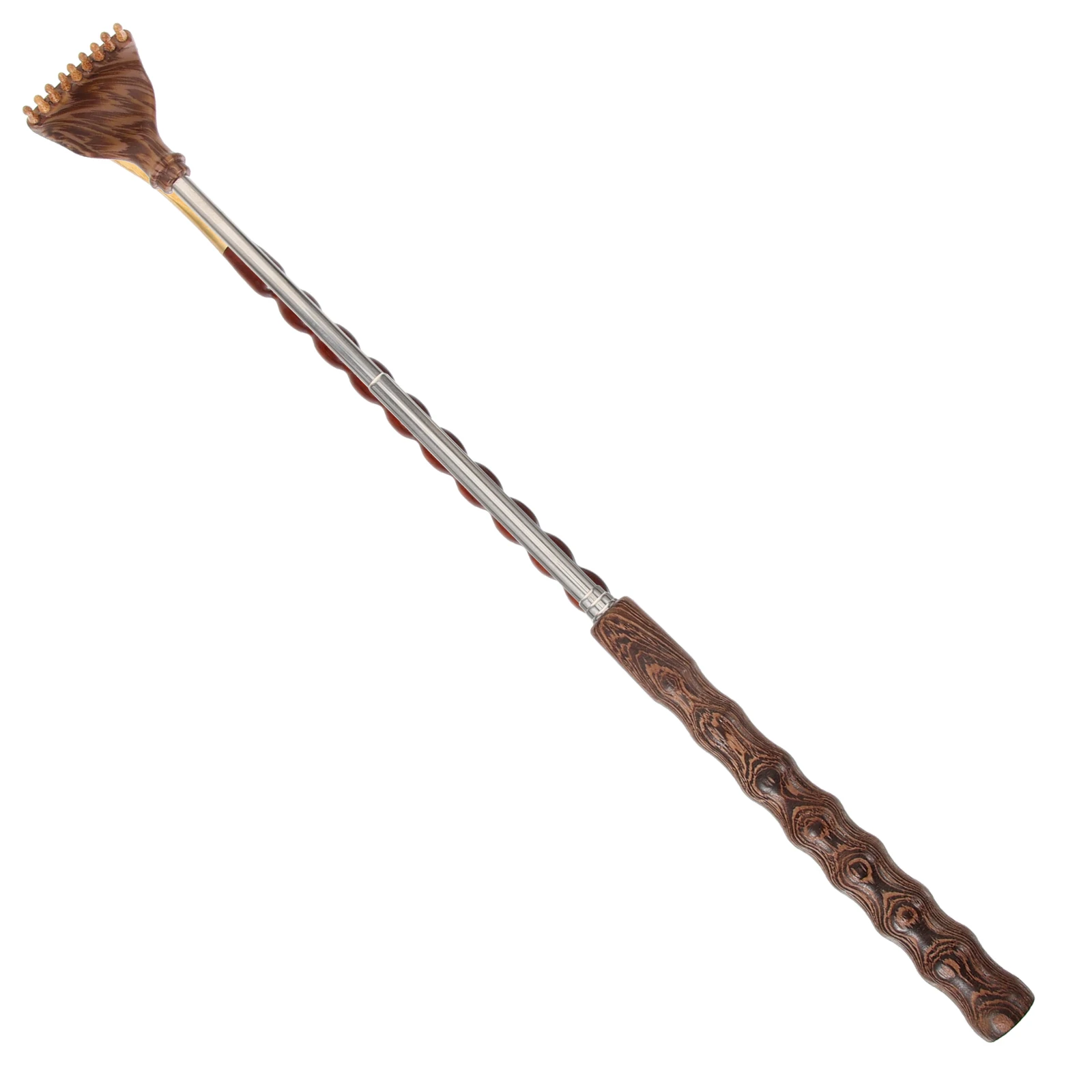 Scratching Ergonomic Design Back Scratcher Wooden Massage Tool Brass Foot Handheld