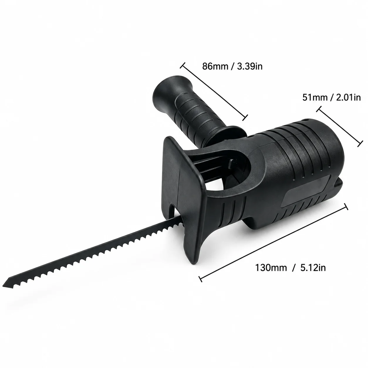Drill Powered Saw Adapter, Electric Drill Convert to Reciprocating Saw, Portable Cutting Tool with Auxiliary Handle for Wood Met