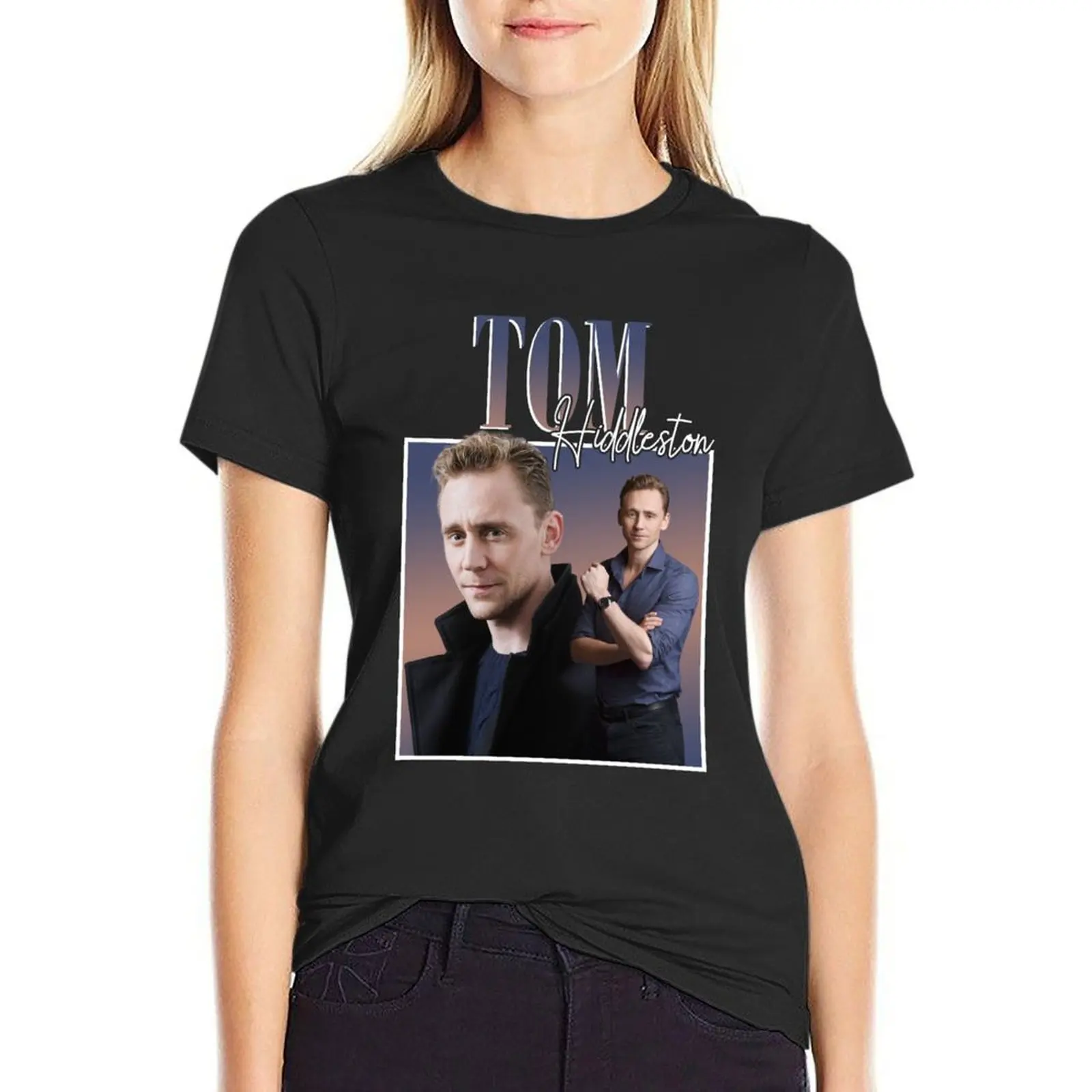 Tom Hiddleston Signature Vintage Retro Style T-Shirt anime summer top plus sizes summer blouses woman 2024