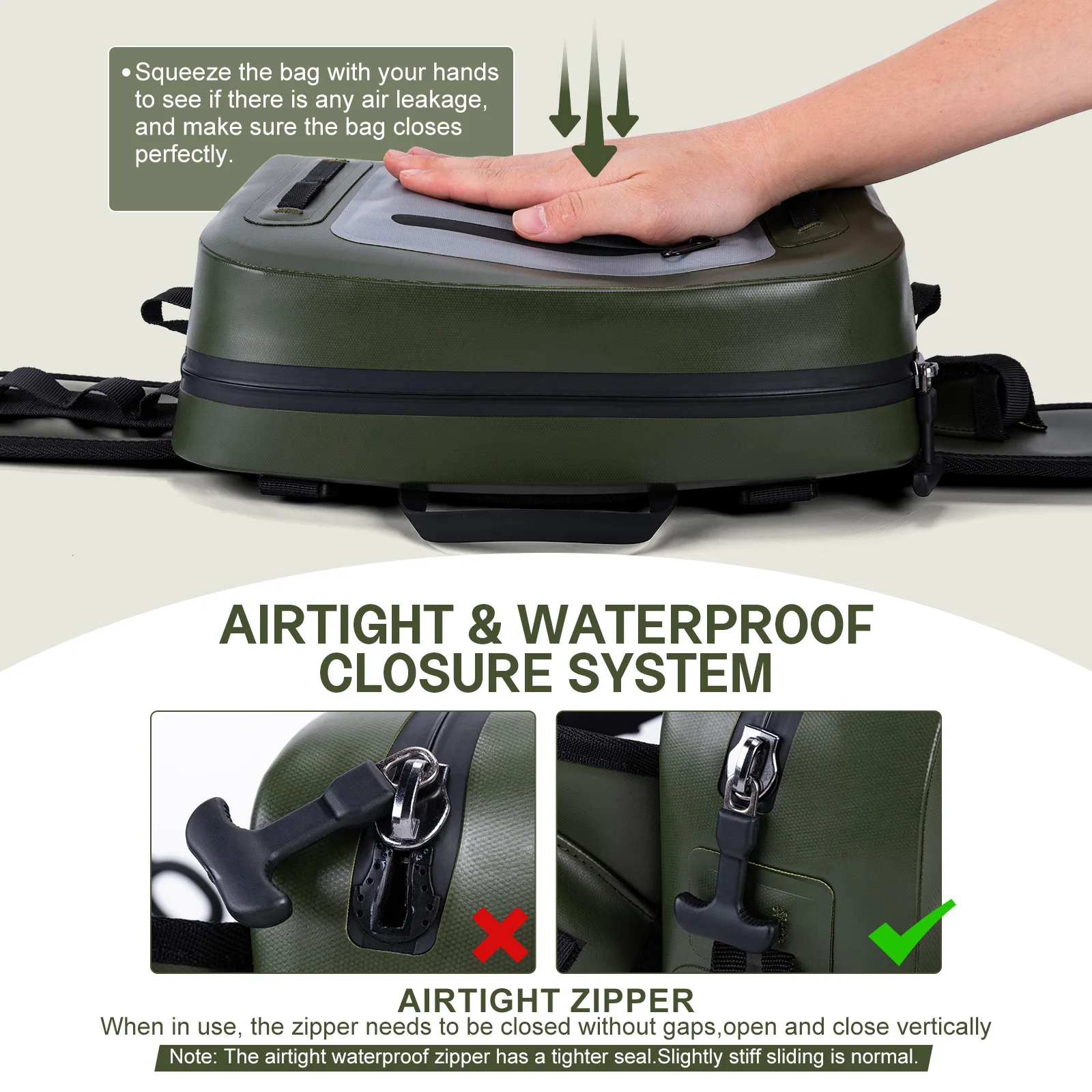 Goture IPX8 100% Wasserdichte Fliegenfischer-Ausrüstungstasche Leichtgewichtige 840D TPU Multifunktionale Hüfttasche Große Kapazitätstasche – Detail 4