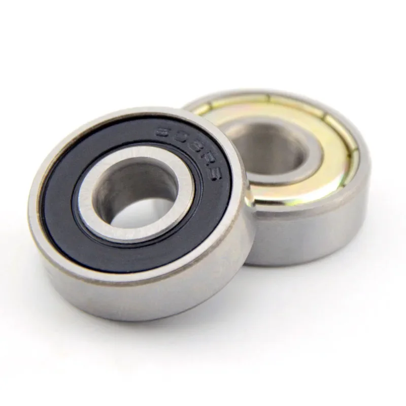 20pcs/lot Deep Groove Ball Bearing 606 607 608 609 Z RS  -2RS 8x22x7mm for Scooter Part  Accessories  Carbon Steel  6X17X6mm