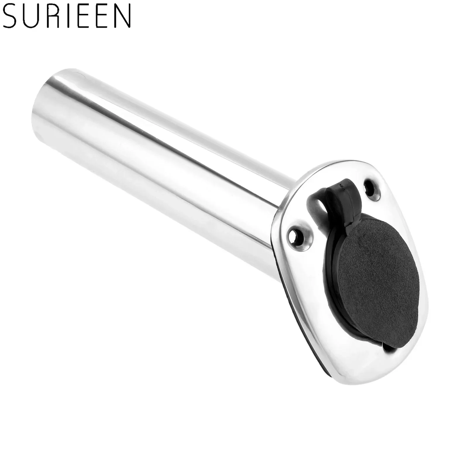 SURIEEN Boat Fishing Rod Holder Marine Grade Stainless Steel Flush Mount Fish Rod Holder With Cap Boat Fishing Accessories Yacht