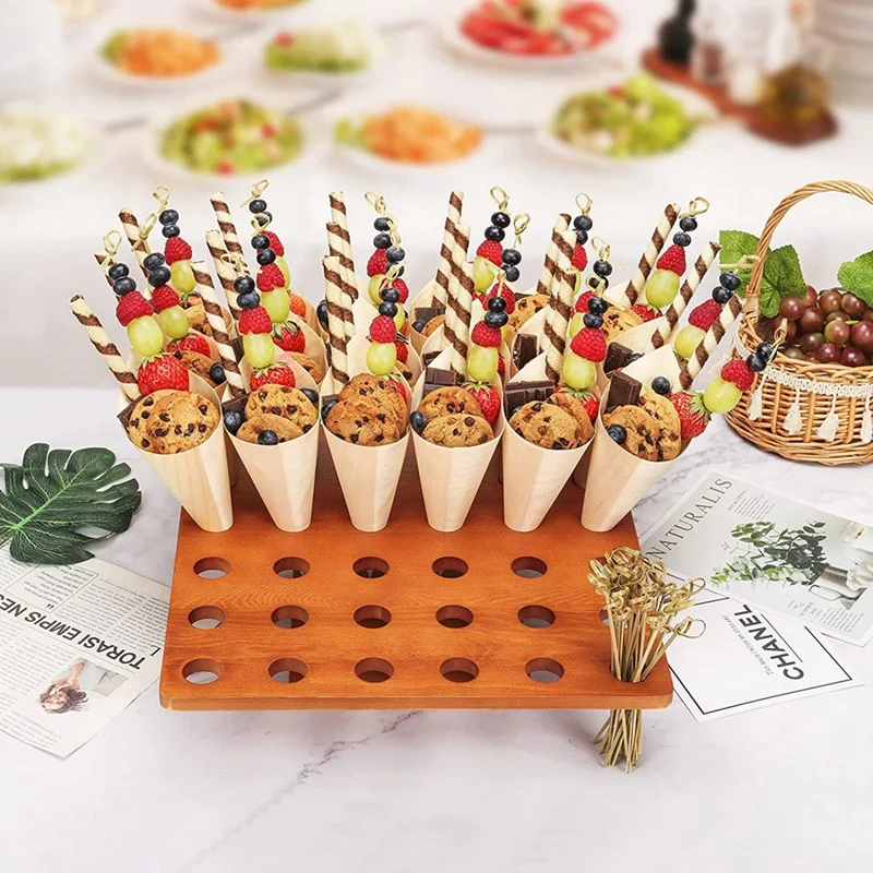 

Ice Cream Holder 36 Holes Ice Cream Cone Holder Food Display Stand Food Cone Holder For Buffet Restaurant Or Food Trucks Durable