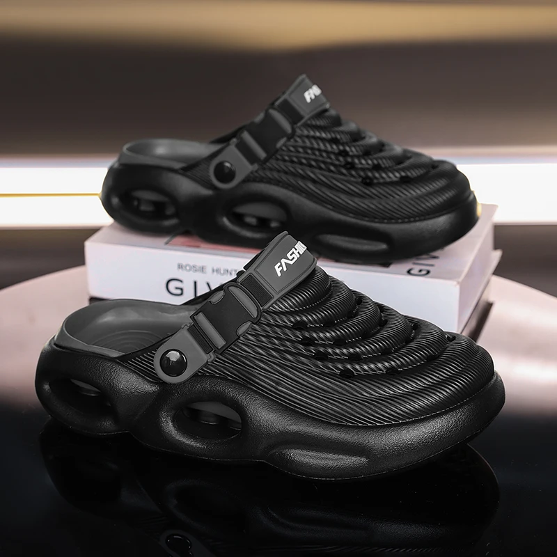 

Beach Shoes Men's Summer Ligtweight EVA Trend Home Sandals Clogs Shoes Men Baotou Slippers Outdoor Students Comfortable Sandals