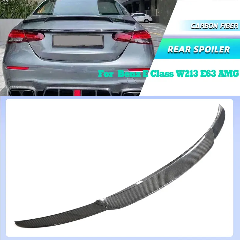 

Карбоновый спойлер на крышку багажника для Mercedes-Benz E-класса W213 E63 AMG Седан 2021-2024, заднее антикрыло, накладка на багажник